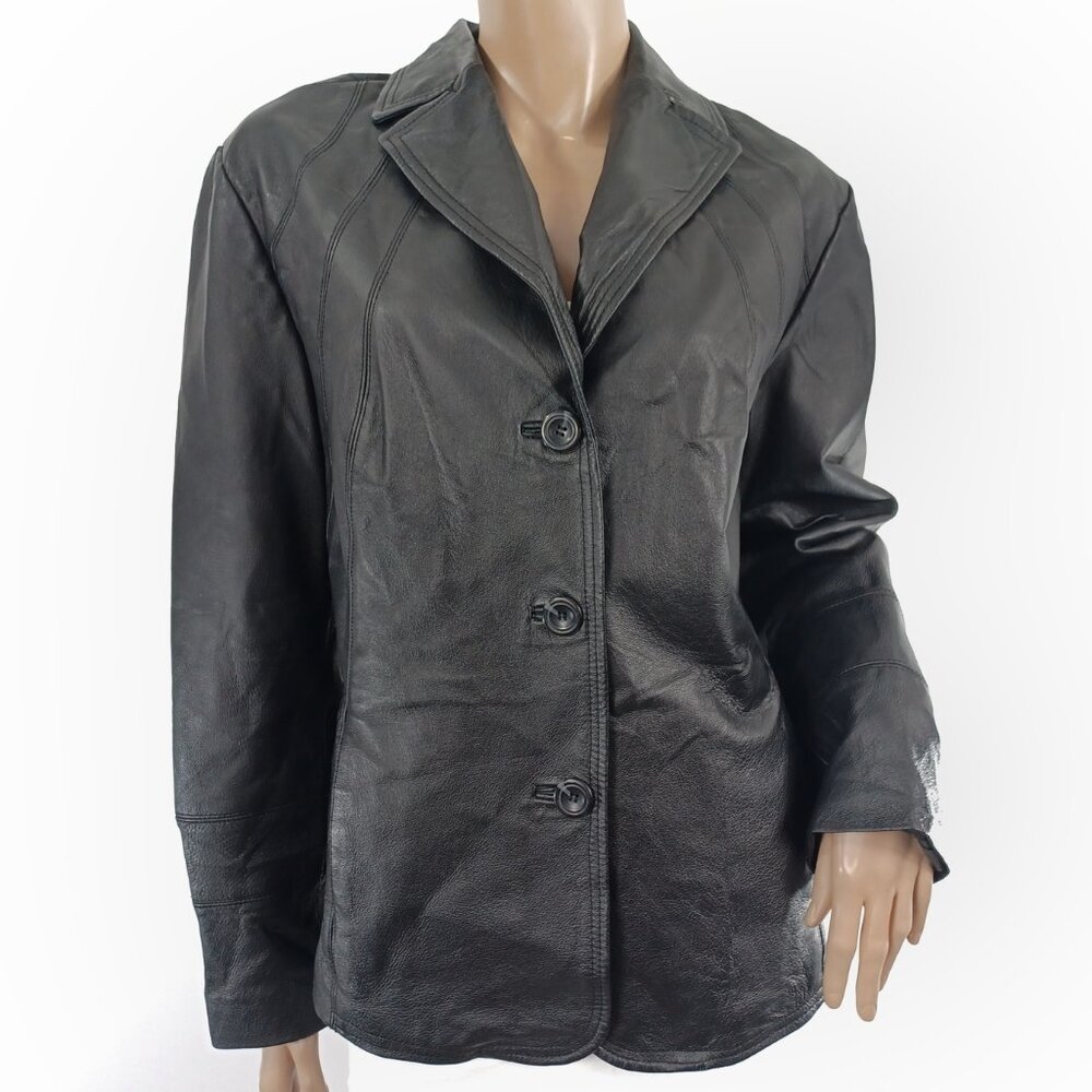 EAST 5TH Jacket Leather Button Front Blazer XL